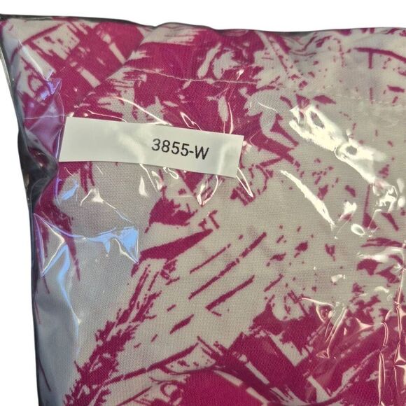 West Loop Women's White & Hot Pink Poly Elastic & Drawstring Waisted Shorts w Po - Picture 7 of 10